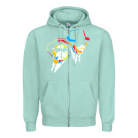 Seafoam blues brothers Zipper Hoodie - artisFamous