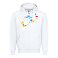 White blues brothers Zipper Hoodie - artisFamous
