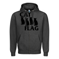 Charcoal Heather cat flag Zipper Hoodie - artisFamous