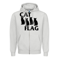 Dove Grey cat flag Zipper Hoodie - artisFamous