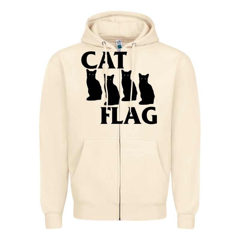 Cat Flag Zipper Hoodie by artisFamous | Teevron