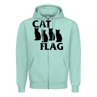 Seafoam cat flag Zipper Hoodie - artisFamous