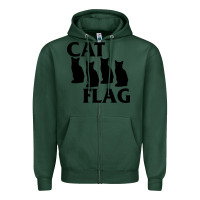 Sports Green cat flag Zipper Hoodie - artisFamous