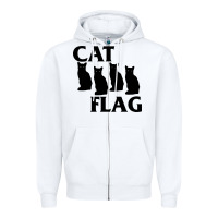 White cat flag Zipper Hoodie - artisFamous