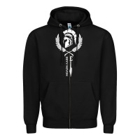 Black sparta krieger fitness   molon labe Zipper Hoodie - artisFamous
