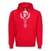 Red sparta krieger fitness   molon labe Zipper Hoodie - artisFamous