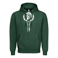 Sports Green sparta krieger fitness   molon labe Zipper Hoodie - artisFamous