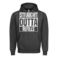 Charcoal Heather straight outta refills funny pharmacy technician pharmacist Zipper Hoodie - artisFamous