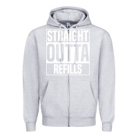 Heather Grey straight outta refills funny pharmacy technician pharmacist Zipper Hoodie - artisFamous