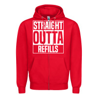 Red straight outta refills funny pharmacy technician pharmacist Zipper Hoodie - artisFamous