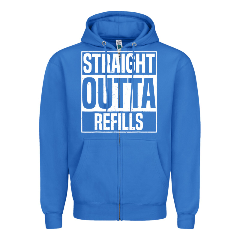 Straight Outta Refills Funny Pharmacy Technician Pharmacist Zipper Hoodie by artisFamous | Teevron