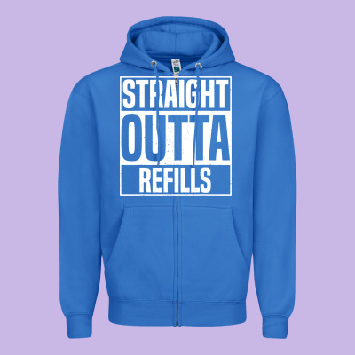 Straight Outta Refills Funny Pharmacy Technician Pharmacist Zipper Hoodie Designed By Artisfamous