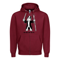 Burgundy you shall not pass go Zipper Hoodie - artisFamous