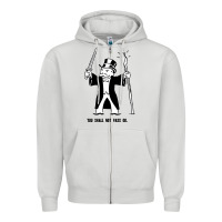 Dove Grey you shall not pass go Zipper Hoodie - artisFamous