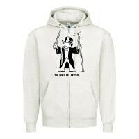 Oatmeal Heather you shall not pass go Zipper Hoodie - artisFamous