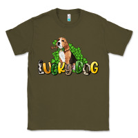 Army Green lucky dog St. Patrick's Classic Tee - HowdyJamesFarm