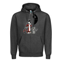 Charcoal Heather hobbes and calvin Zipper Hoodie - artisFamous