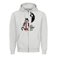 Dove Grey hobbes and calvin Zipper Hoodie - artisFamous