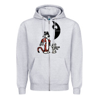 Heather Grey hobbes and calvin Zipper Hoodie - artisFamous