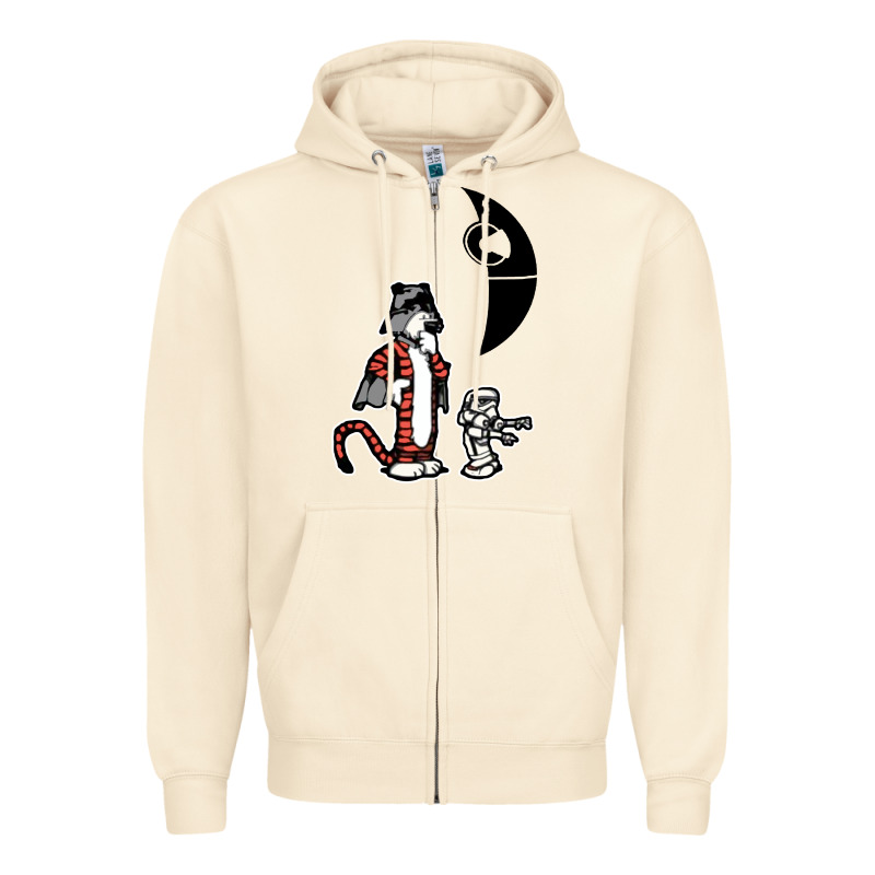 Hobbes And Calvin Zipper Hoodie by artisFamous | Teevron
