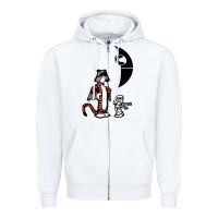 White hobbes and calvin Zipper Hoodie - artisFamous