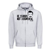 Heather Grey be curious not judgemental Zipper Hoodie - artisFamous