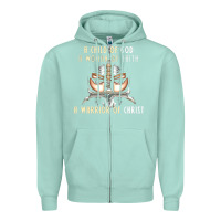 Seafoam child of god woman of faith warrior of christ Zipper Hoodie - artisFamous