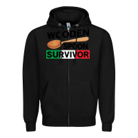 Black funny wooden spoon survivor Zipper Hoodie - artisFamous