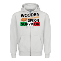 Dove Grey funny wooden spoon survivor Zipper Hoodie - artisFamous