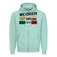 Funny Wooden Spoon Survivor Zipper Hoodie | Teevron