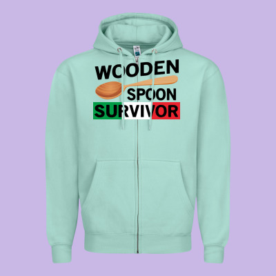 Funny Wooden Spoon Survivor Zipper Hoodie Designed By Artisfamous