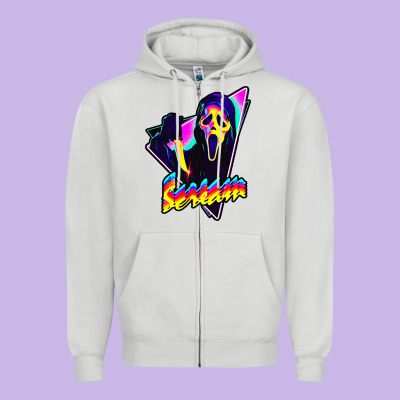 Scream Horror Movie Zipper Hoodie Designed By Artisfamous