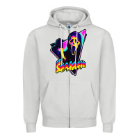 Dove Grey scream horror movie Zipper Hoodie - artisFamous
