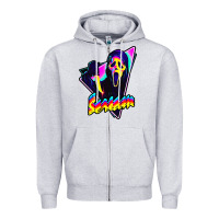 Heather Grey scream horror movie Zipper Hoodie - artisFamous