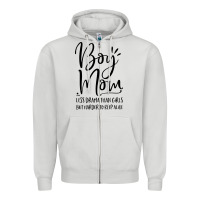 Dove Grey boy mom less drama than girls but harder to Zipper Hoodie - artisFamous