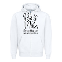 White boy mom less drama than girls but harder to Zipper Hoodie - artisFamous