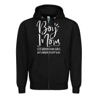 Black boy mom less drama than girls but harder to Zipper Hoodie - artisFamous