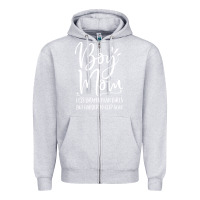 Heather Grey boy mom less drama than girls but harder to Zipper Hoodie - artisFamous