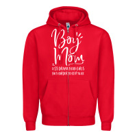 Red boy mom less drama than girls but harder to Zipper Hoodie - artisFamous