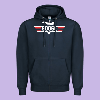 Goose Zipper Hoodie Designed By Artisfamous