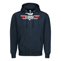 Navy goose Zipper Hoodie - artisFamous