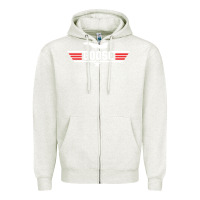 Oatmeal Heather goose Zipper Hoodie - artisFamous