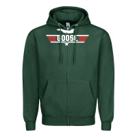 Sports Green goose Zipper Hoodie - artisFamous