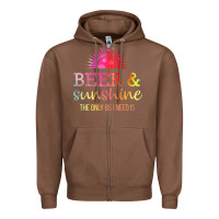 Chestnut the only bs i need is beer sunshine Zipper Hoodie - artisFamous