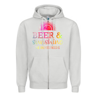 Dove Grey the only bs i need is beer sunshine Zipper Hoodie - artisFamous