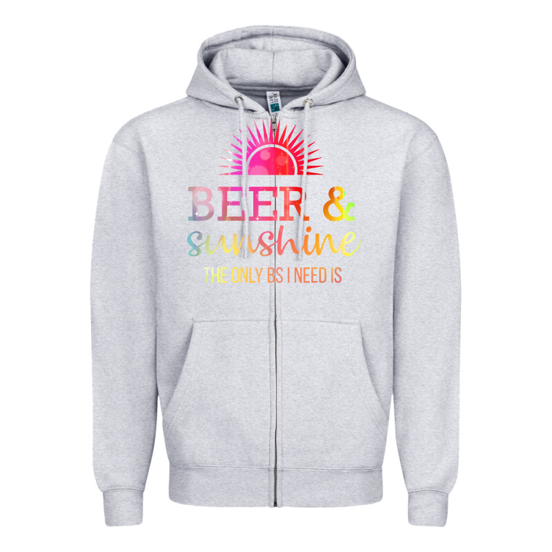 The Only Bs I Need Is Beer Sunshine Zipper Hoodie by artisFamous | Teevron