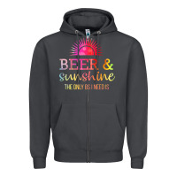 Smoke the only bs i need is beer sunshine Zipper Hoodie - artisFamous