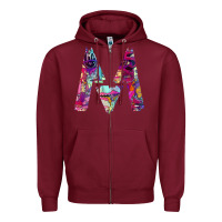 Burgundy maroon five Zipper Hoodie - artisFamous