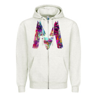 Oatmeal Heather maroon five Zipper Hoodie - artisFamous