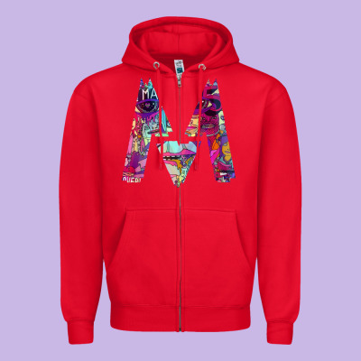 Maroon Five Zipper Hoodie Designed By Artisfamous